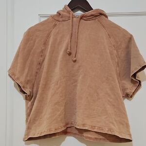 Zara Trafaluc Peach Short Sleeve Top